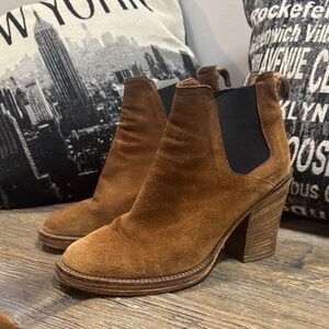 Maje Tan Suede Ankle Booties - size 38 (as is)